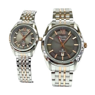 Alexandre Christie AC 8501 Jam Tangan Couple - Silver Gold