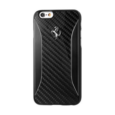 Ferrari Carbon Brushed Alu Casing for iPhone 5 or iPhone SE - Hitam