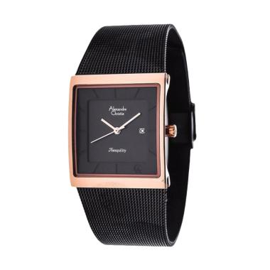 Alexandre Christie 8333 Jam Tangan wanita - Black rosegold Black