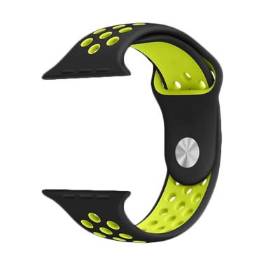 Wakaka Nike Style Strap Band for Apple Watch 42mm - Hitam Kuning