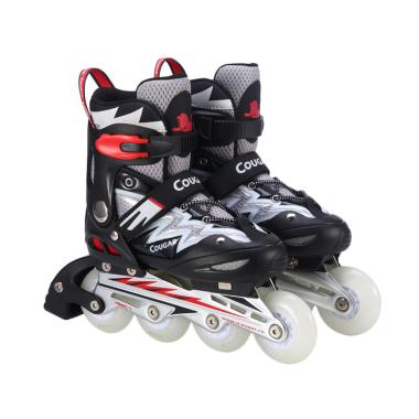 Cougar ADJ.Junior Inline Skate W-ABEC7 MS835L-BK-WH Lightning Wheels
