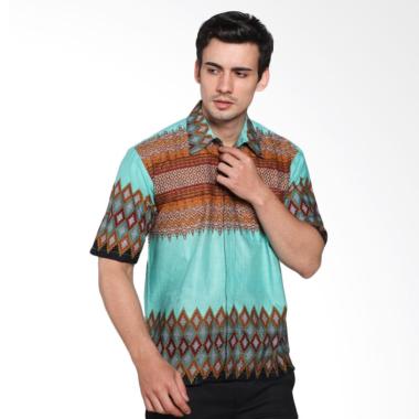 Jogja Batik Ernest Hem Motif Songke ... k Baju Batik Pria - Hijau
