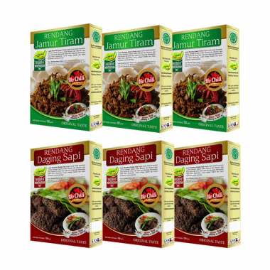 Laziz! Food 3 Rendang Daging Sapi & ... Chili Set Makanan Instan