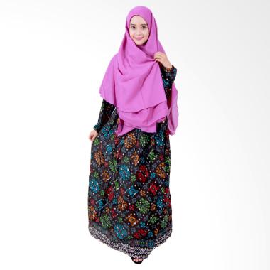 Batik Putri Ayu Solo GH1 Batik Gamis Syari - Hitam