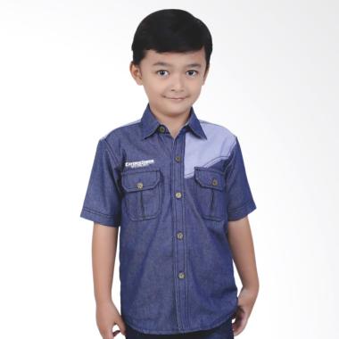 Catenzo Junior Deven CMT 033 Kemeja Denim Anak Laki-laki - Blue