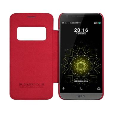 Nillkin Qin View Leather Flip Cover Casing for LG G5 or G5 SE - Merah Red