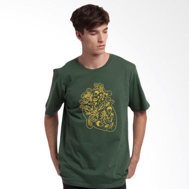 Monstore MAJ1701004GRN0 Majestic Heart Tee Unisex T-Shirt - Green