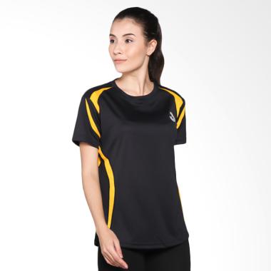 Trijee Women Running Shirt Short Sl ... a - Black Yellow HENZI-YL
