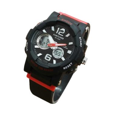 Fortuner 123 Rubber Strap Jam Tangan Wanita - Hitam