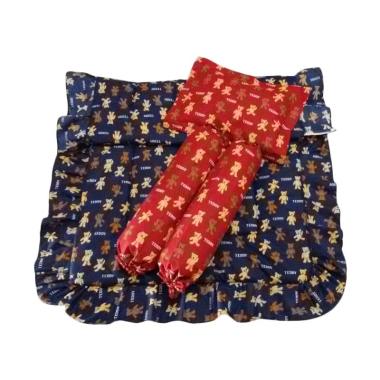 Jaxine Theora Hi Teddy Bear Mix Bedcover & Sarung Bantal Guling - Mix