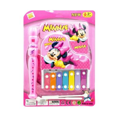 TSH Minnie Mouse Music Xylophone dan Suling Mainan Edukasi - Pink