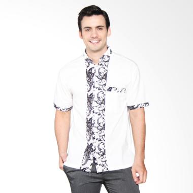 Jogja Batik Koko Kombiansi Batik Alvon Motif Gurita Batik Pria
