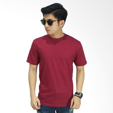 Frozenshop.com O-Neck Kaos Polos Lengan Pendek - Maroon