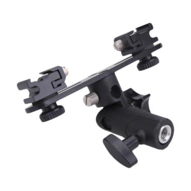 OEM Dual Hotshoe Flash Breket Mount Holder for Umbrella Light Stand
