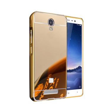 Bumper Case Mirror Sliding Casing for Xiaomi Redmi Note 2 - Gold