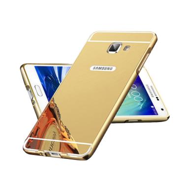 OEM Luxury Bumper Metal Sliding Backcase Casing for Samsung A710 A7 2016 - Gold