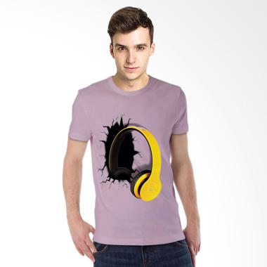 T-Shirt Glory Kaos 3D Airphone Drag Atasan Pria - Ungu Muda