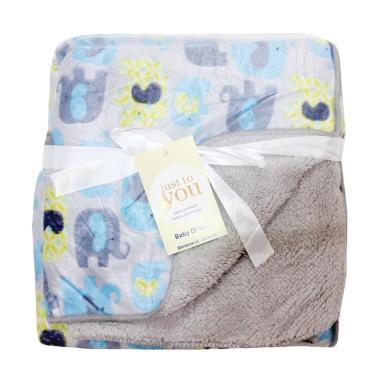 Adora Baby Selimut Bayi Just To You Double Fleece Elephant - Grey