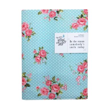 The Wedding Shop Floral Lined Notebook Buku Catatan Blue