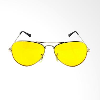 DQueeny Shop Kacamata Night View Glasses Kacamata Anti Silau - Kuning