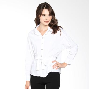 Papercut Fashion Bff Basic Shirt With Front Tie - White