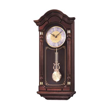 Seiko QXH004B Westminster Dual Chime Wall Clock Jam Dinding - Brown [68 cm] Brown