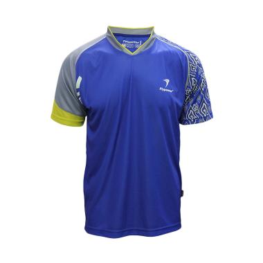 Flypower Mandalawangi 2 Kaos Badminton Pria - Blue Grey Yellow