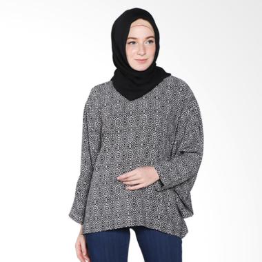 Rauza Rauza Monola Batwing Top Atasan Wanita - Hitam Putih