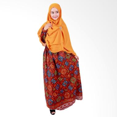 Batik Putri Ayu Solo GH1 Batik Gamis Syari - Maroon
