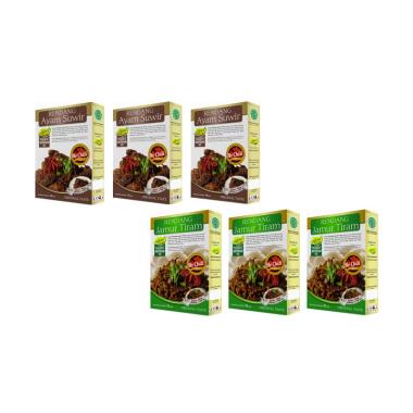 Laziz! Food 3 Rendang Ayam Suwir & ... Chili Set Makanan Instan