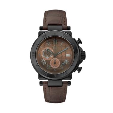 Guess Collection Leather Jam Tangan Pria Gc X90003G4S - Coklat