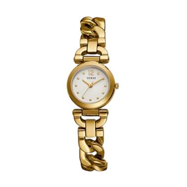 GUESS W0712L2 Stainless Leather Jam Tangan Wanita - Gold Blue White Black Gold