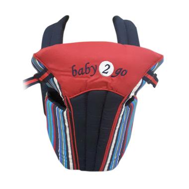 Baby Scots Motif Salur Baby 2 Go Gendongan Ransel Bayi - Biru Navy
