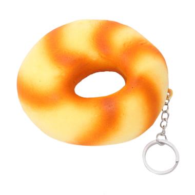 Istana Kado Squishy Roti Donat Panggang Polos Keychain Gantungan Kunci