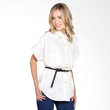 Batik Pria Tampan Wblpd-04081646c Women Checker Grid Shirt - White
