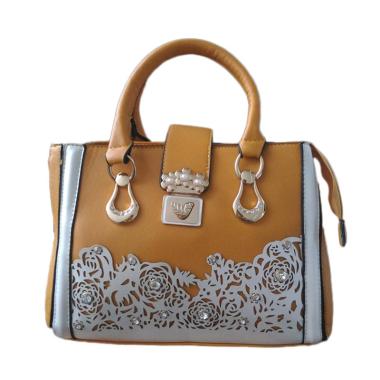 Guess Collection Branded Unik Import Satchel Bag - Brown