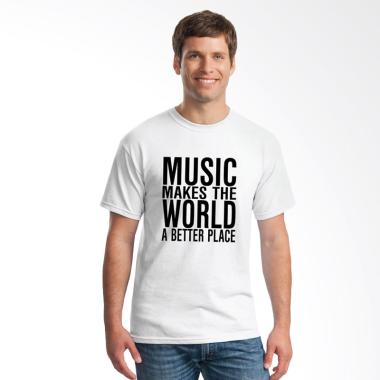 Jersi Clothing Music for the World Flock Print Kaos Pria