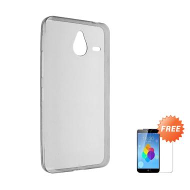Case Ultra Thin Softcase Casing for Nokia Lumia 530 - Abu-abu + Free Tempered