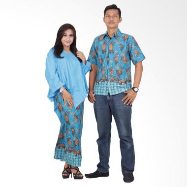 Batik Putri Ayu Solo Dress Srd202 Batik Couple - Biru