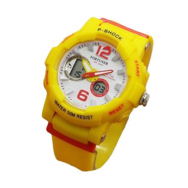 Fortuner 123 Rubber Strap Jam Tangan Wanita - Yellow