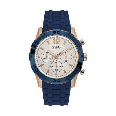 Guess Caliber Jam Tangan Pria - Biru Rose Gold W0864G5