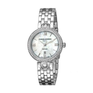 Charles Jourdan CJ1006-2353S Swarovski Jam Tangan Wanita - Silver Silver