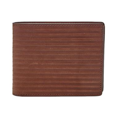 Fossil Avery Large Coin Pocket Bifold ID ML 3753201 Dompet Pria - Dark Brown