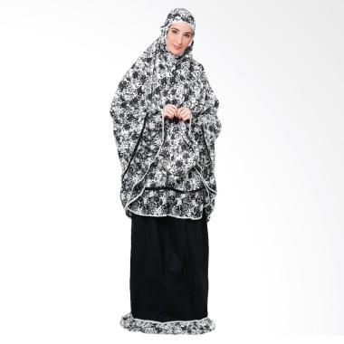 Tiras Collection Classy Monochome Mukena - Putih Hitam