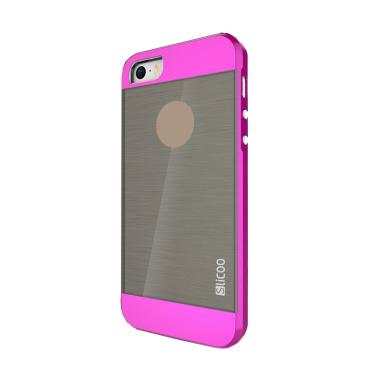 Slicoo Clear Back Side Cover Hardca ... ple Iphone 5 or 5S - Pink