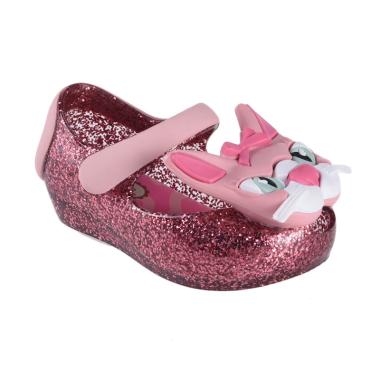 Mini Melissa Ultragirl VII BB Sepatu Anak - Pink Glitter Glass