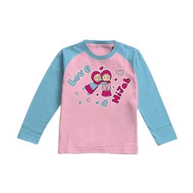 Aitana Kids AiK-16-015 All Love Hijab Kaos Muslim Anak Perempuan - Turkis Pink