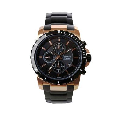 Alexandre Christie AC6141MC Jam Tangan Couple - Hitam Rose Gold