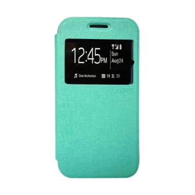 Zagbox Flip Cover Casing for Lenovo A7010 or Lenovo K4 Note - Hijau Tosca