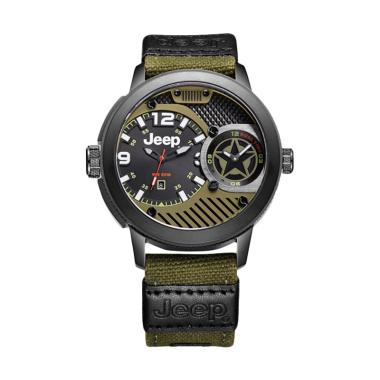 Jeep JPW62704 Wrangler Multifunction Jeep Jam Tangan Pria - Black Army Green Army Green